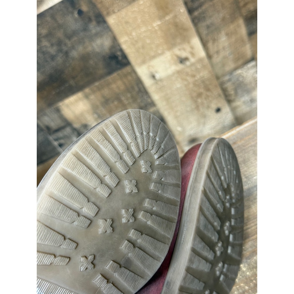 ROAN Footwear Womens Burgundy Leather Buckle Moto Riding Boots Size 7.5 - Picture 7 of 7